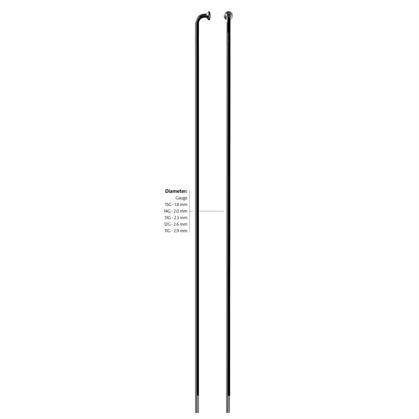 SAGAKE 284-13 Líder SAPIM Ø2.33mm FG 2.6 - Acero inoxidable negro (100 piezas)