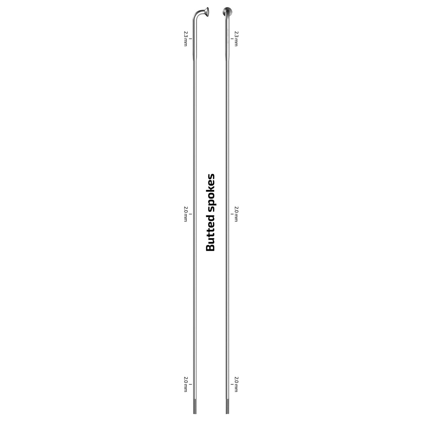 Sapim spaak 14-158 x-strong rvs zonder nippel (100st)