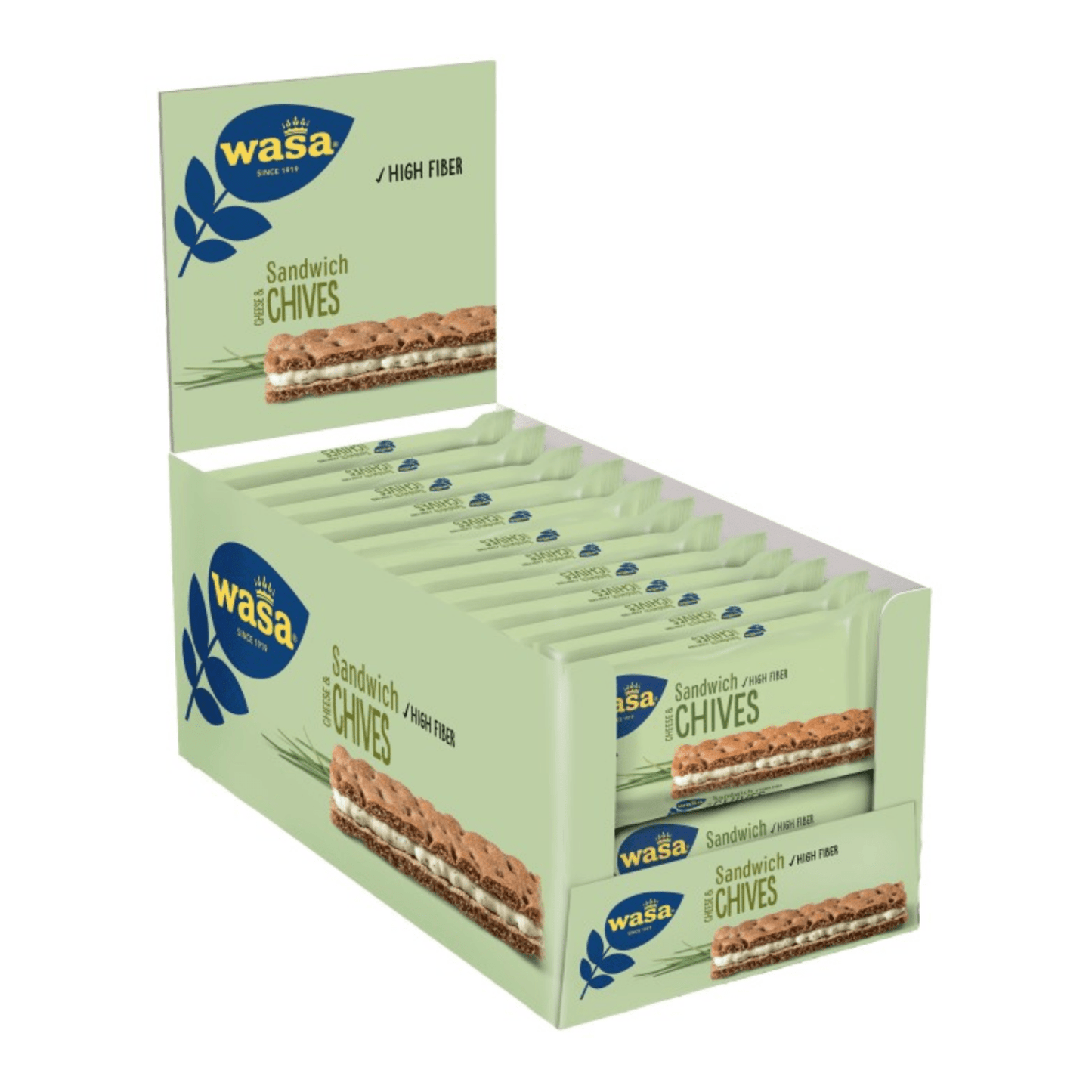 Sándwich de wasa queso crema y cebollino (24x 37gr)