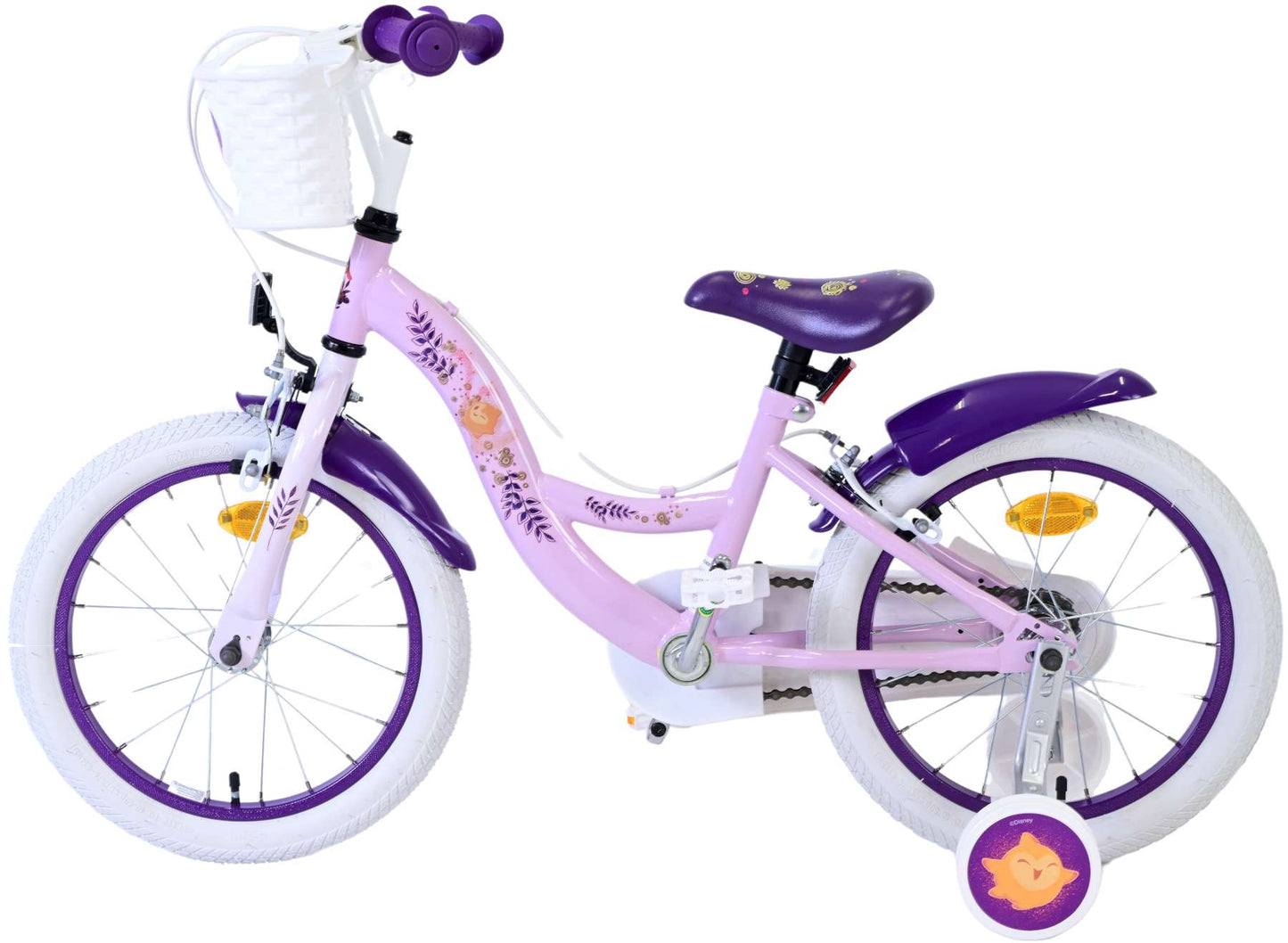 Wish Wish Kinderfiets Girls Girls da 16 pollici viola due freni a mano