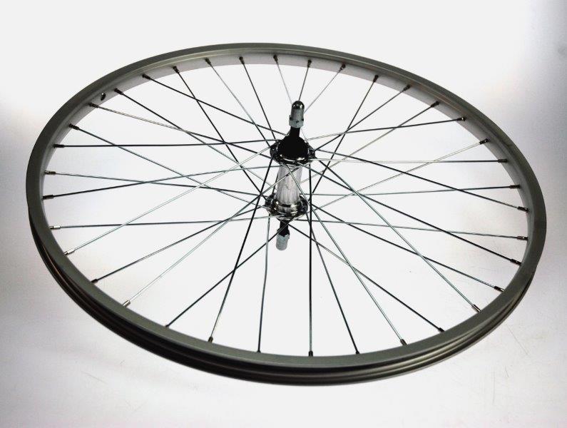 Rueda delantera de BikeFun 24x1.75 Alu Silver Blank