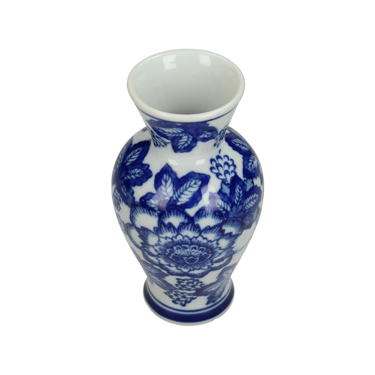 Jarrón Kersten loza azul 16x9x9cm