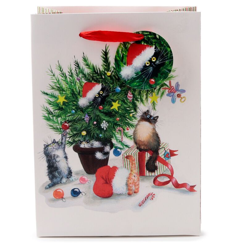 Kim Haskins Christmas Cats - Gift Borse Medium