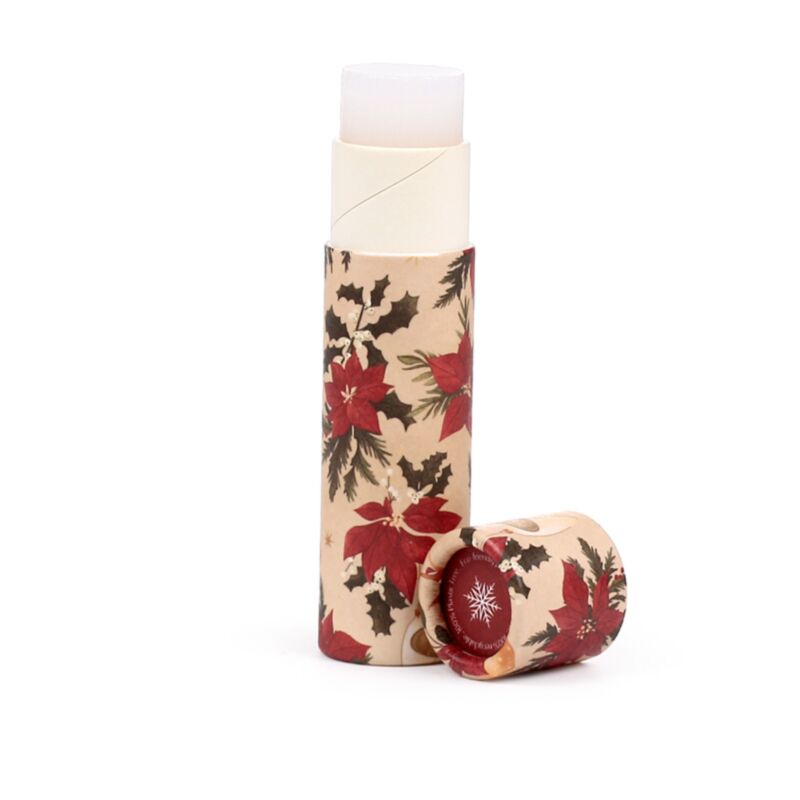 Balsamo per labbra di carta natalizia botanica