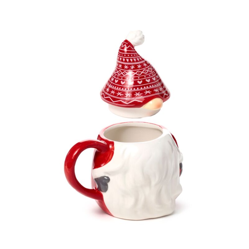 Scandi Christmas Gnoom formava tazza in ceramica