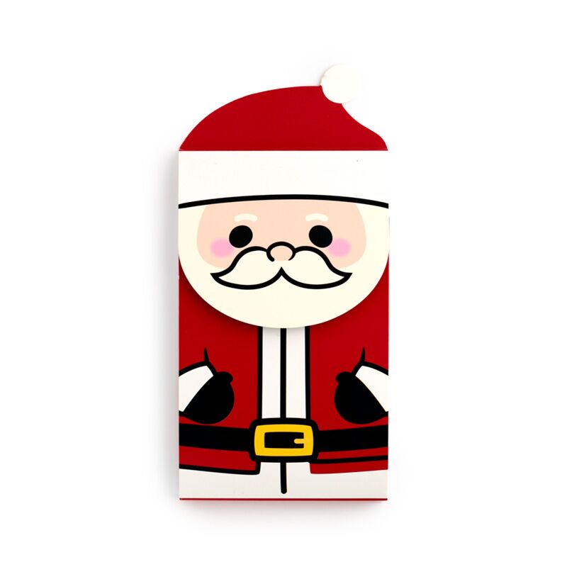 Amigos festivos navideños Papá Noel, bloc de notas abierto
