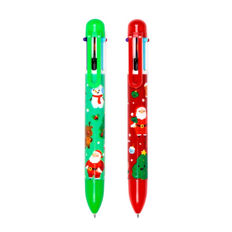 Penna multi -colorata di jingle natalizio (6 colori)