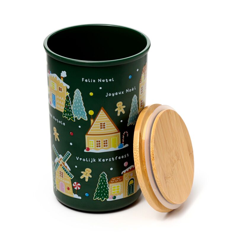 Navidad Village Baker Baker Street Rpet Bamboo Stock Jar