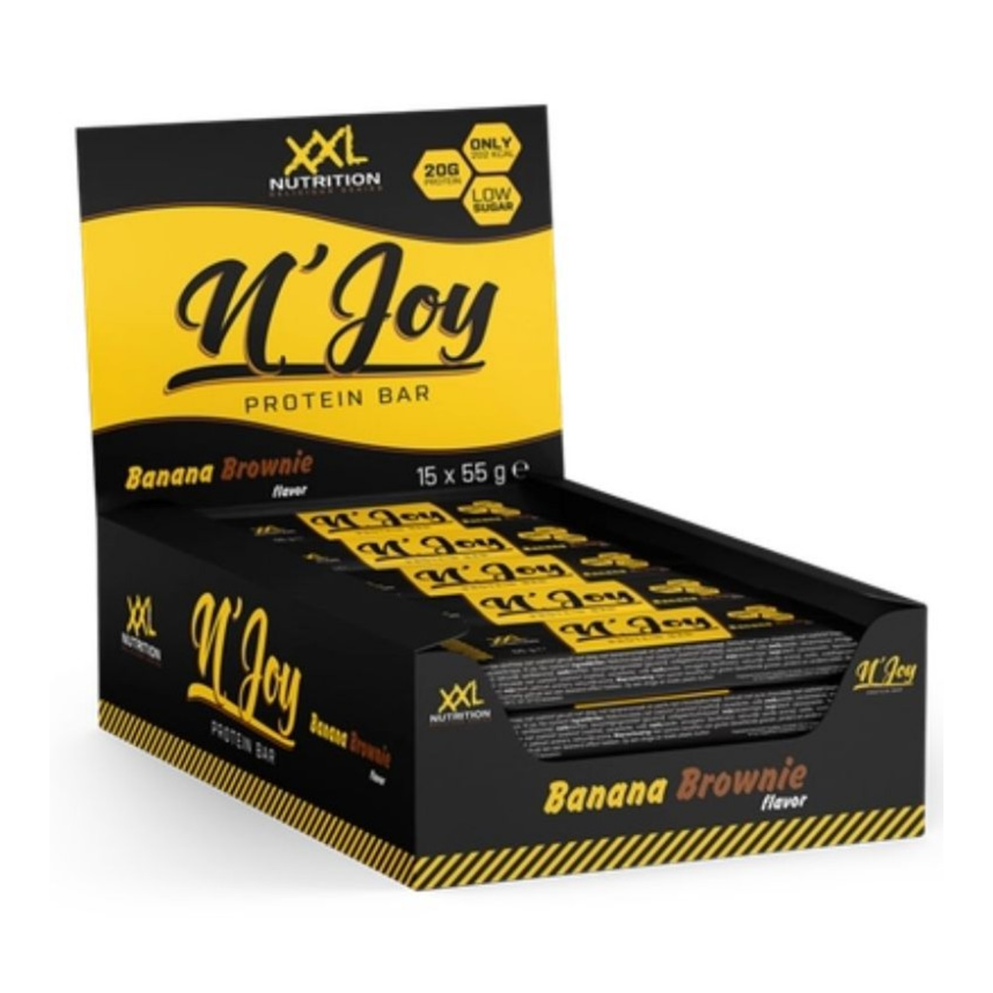 Xxl Nutrition n'joy barrita proteica brownie de plátano (15x 55g)