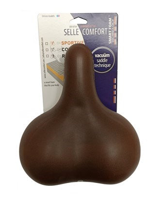 Selle Comfort Saddle Saddle Catana Brown Memory Foam
