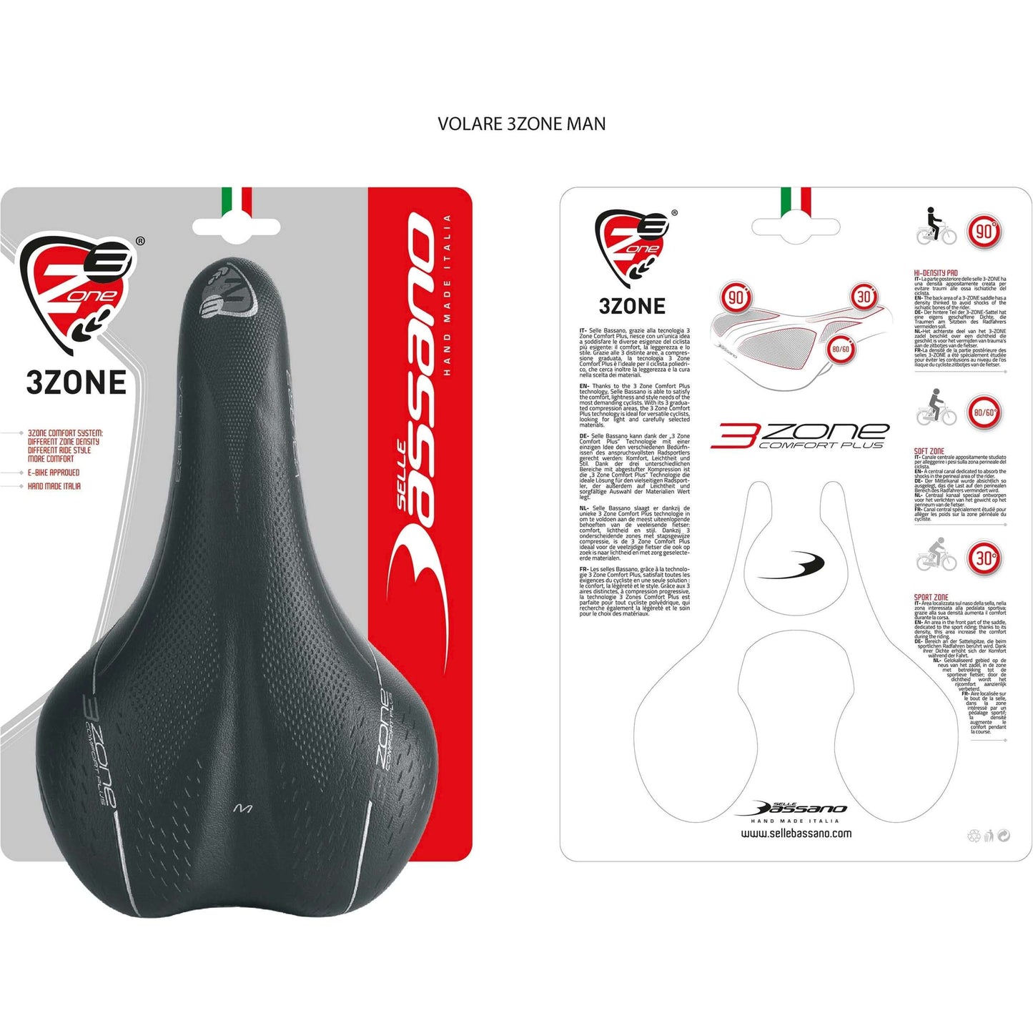 Sella SELLE Bassano Volare M X33 uomini - Nero