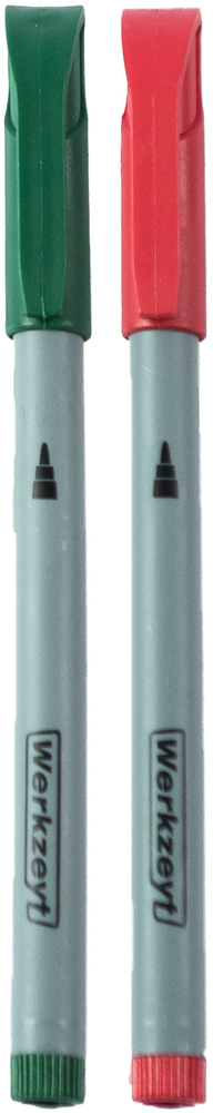 Rotulador permanente Werkzeyt 1,6 mm rojo+verde - zyt24521