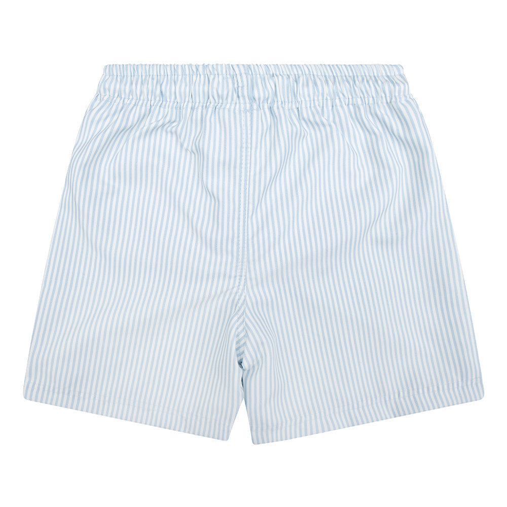 Rayas azules azules blancos uv nadming trunks chicos hombres