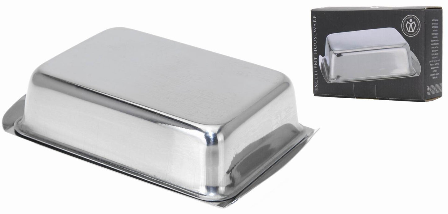 Stainless steel butter dish