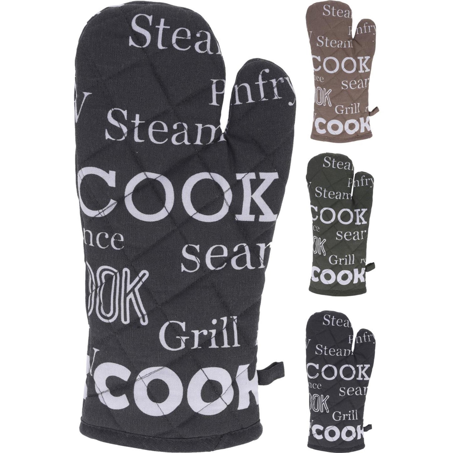 Excelente guante de horno para el hogar con texto 18x32cm.