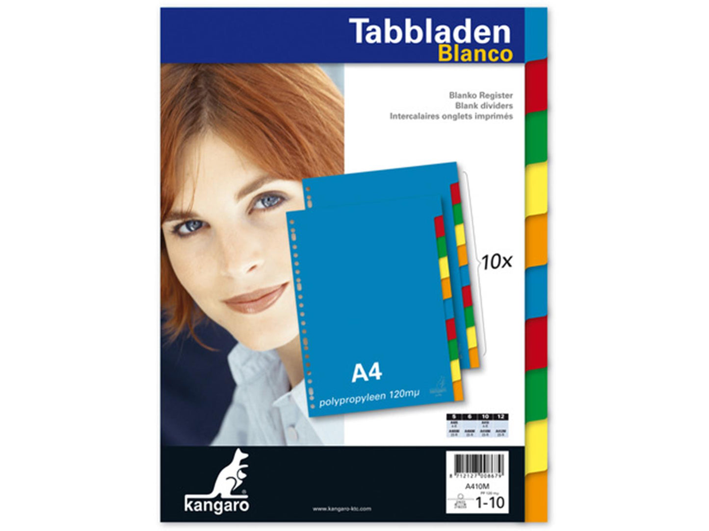Kangaro tabs a4 23 rings plastic