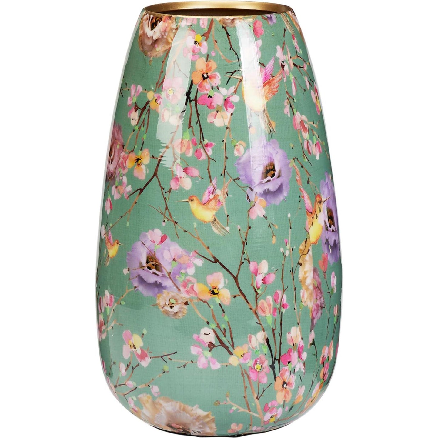 Vaso per l'home styling con stampa floreale pastello 30 cm