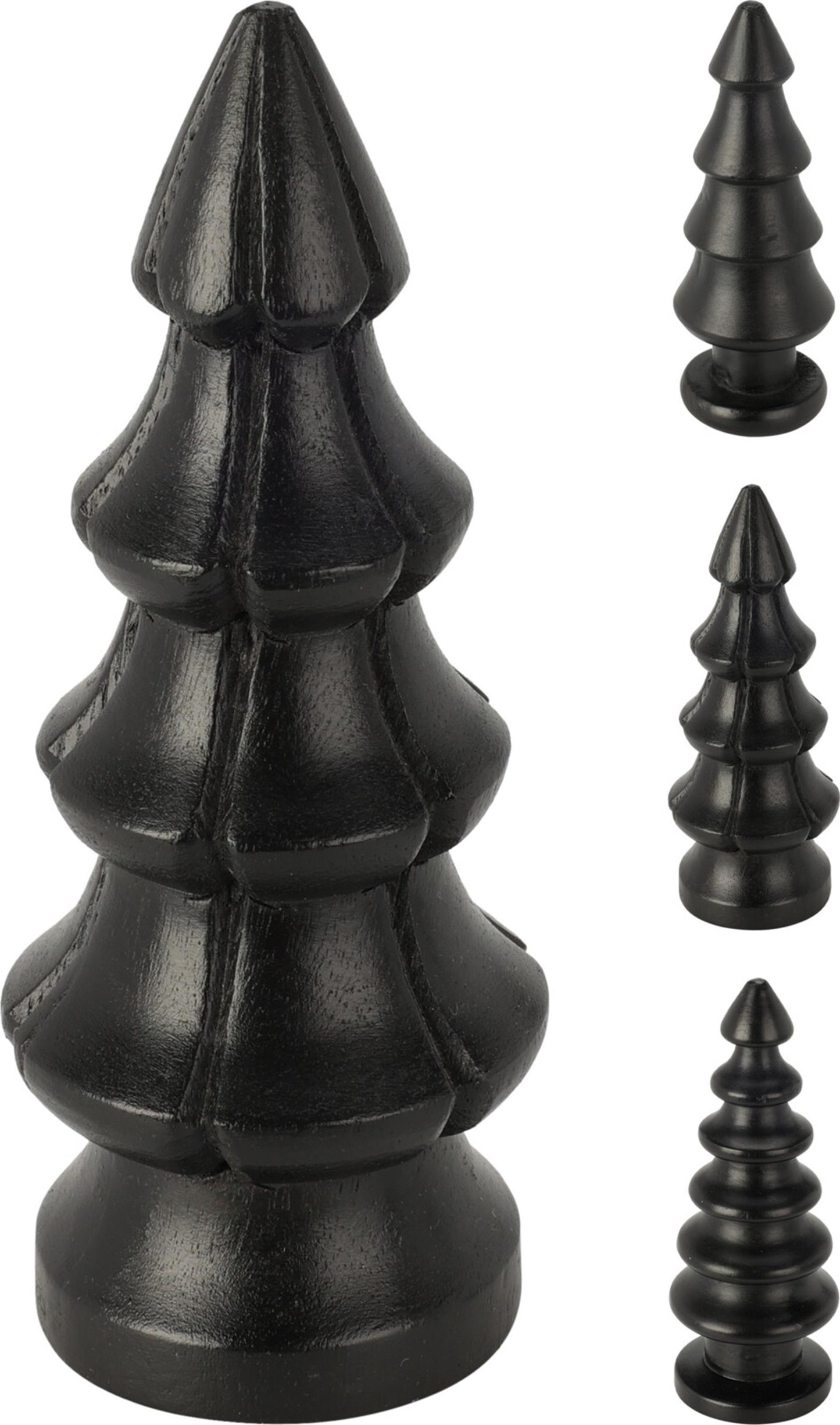 Home styling Albero di Natale in legno di mango h15cm nero