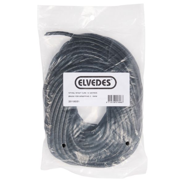 Elvedes spiraalwikkelslang ø4mm bundel 3-8 mm (10 meter) - zwart