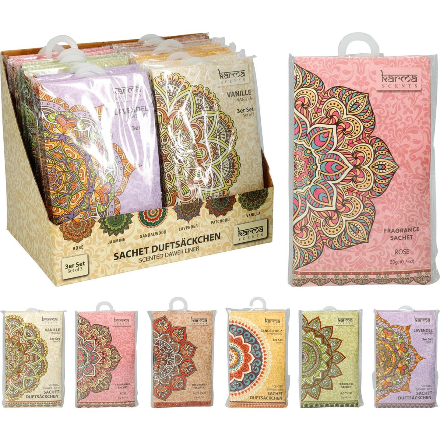 Bolsitas perfumadas set de 3 karma