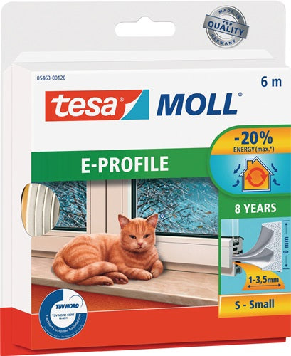 Tesa Tour Strap E Profilo 6M x 1,0-3,5 mm bianco
