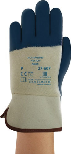 Guante Ansell | talla 10 blanco azul | jersey bw m.nitrilo | y 388 psa categoría ii | 12 pares - 27-607-10 27-607-10