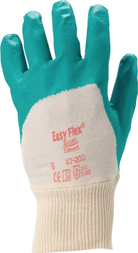 Guante Ansell | talla 8 verde | algodón interlock m.nitrilo | y 388 psa categoría ii | 12 pares - 47-200-8 47-200-8