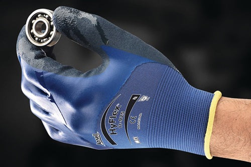 Guante Ansell | talla 9 azul | y 388 psa categoría ii | tela de nailon spandex m.nitrilo | 12 pares - 11-925-9 11-925-9