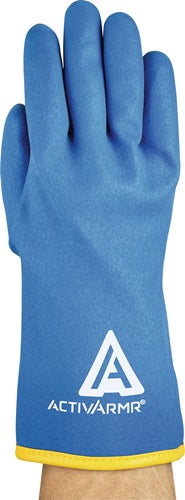 Guante Ansell resistente al frío | talla 9 azul | y 388, y 511 psa categoría ii | acrílico con revestimiento de espuma vinílica | 6 pares - 97-681-9 97-681-9