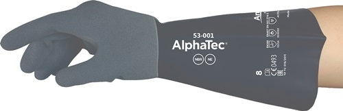 Guantes químicos Ansell | talla 8 gris negro | y 388, y 374, y 407 | categoría psa iii | 6 pares - 53-001-8 53-001-8