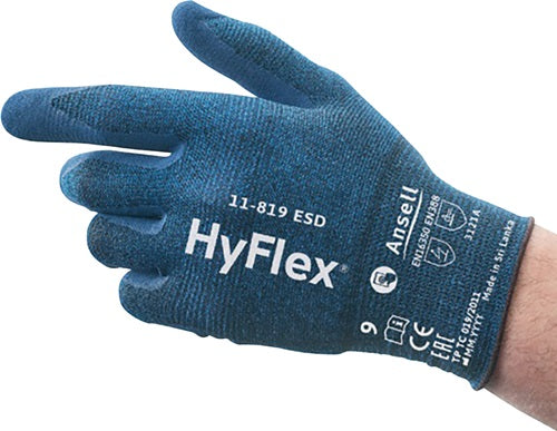 Guante Ansell | talla 9 azul | y 388, y 16350 psa categoría ii | y 388, y 16350 | 12 pares - 11-819-esd-9 11-819-esd-9