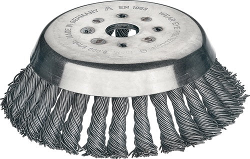 Cepillo de alambre de acero Lessmann | d. 155 mm de espesor del alambre 0,5 mm | acero 12 mm agujero 25,4 mm | 10.000 rpm | 1 pieza - 4752m101 4752m101