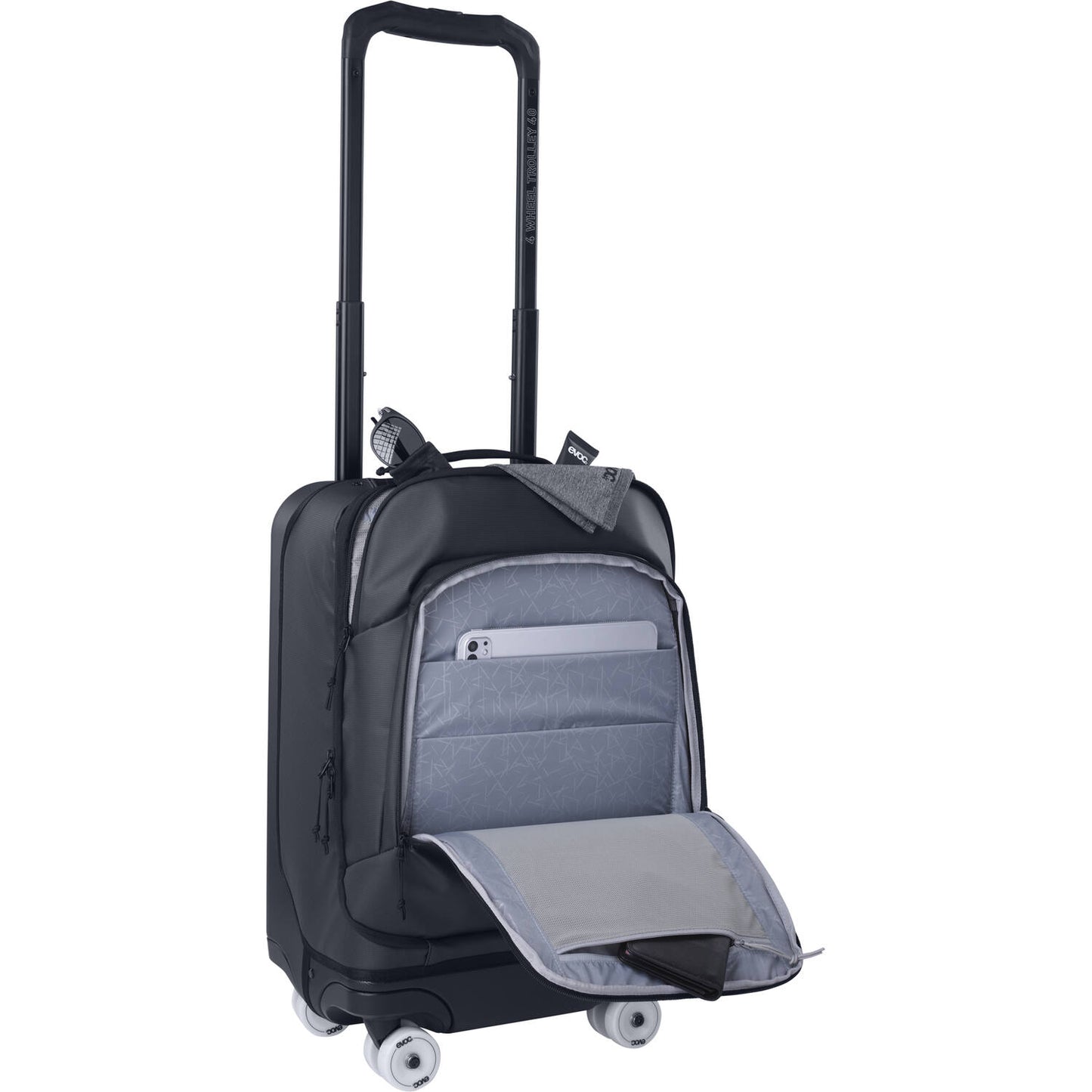 Evoc - Trolley 4 ruote grigio carbonio - nero 40 l