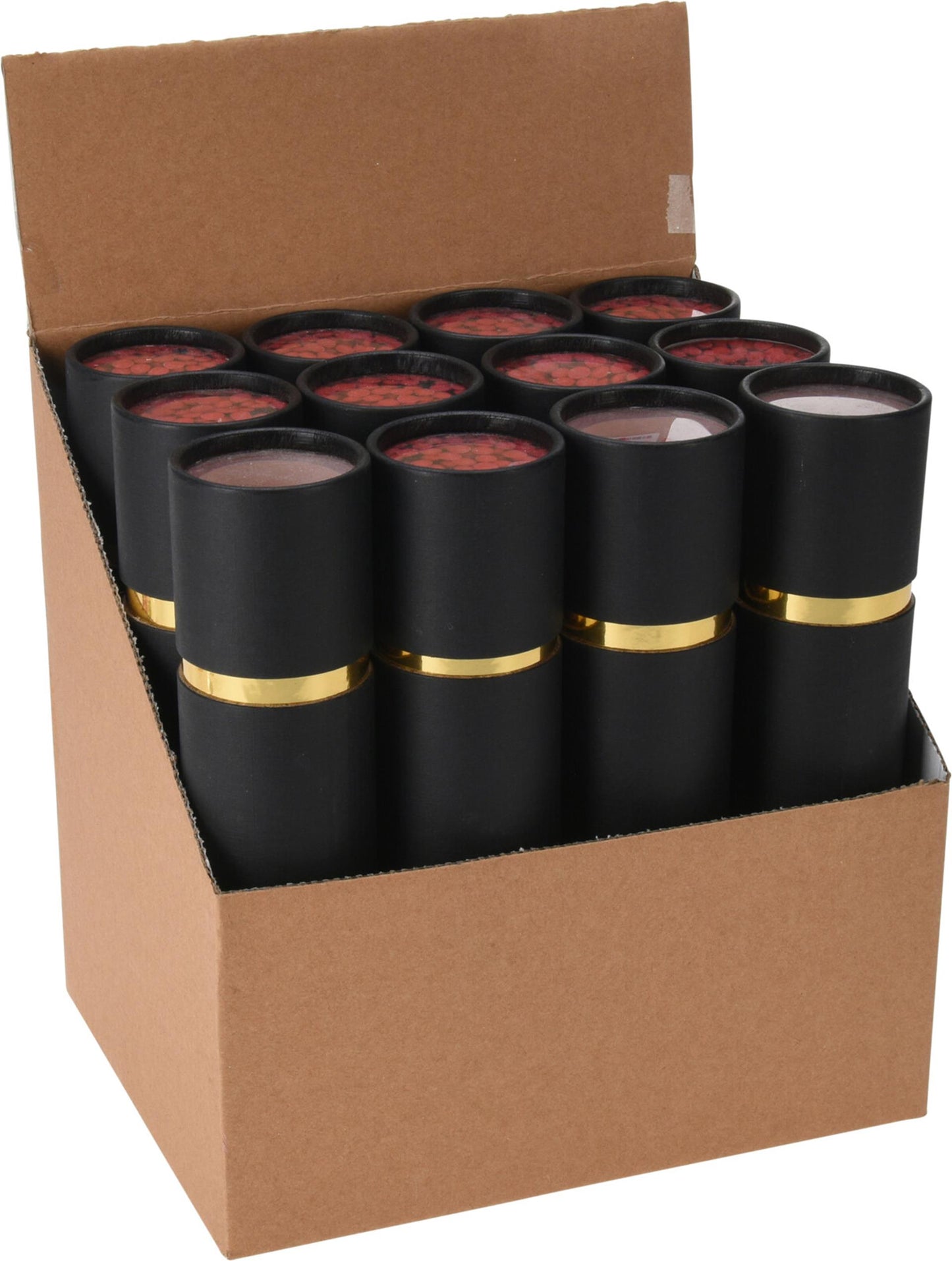 Fiammiferi per la casa in tubo nero oro 20 cm