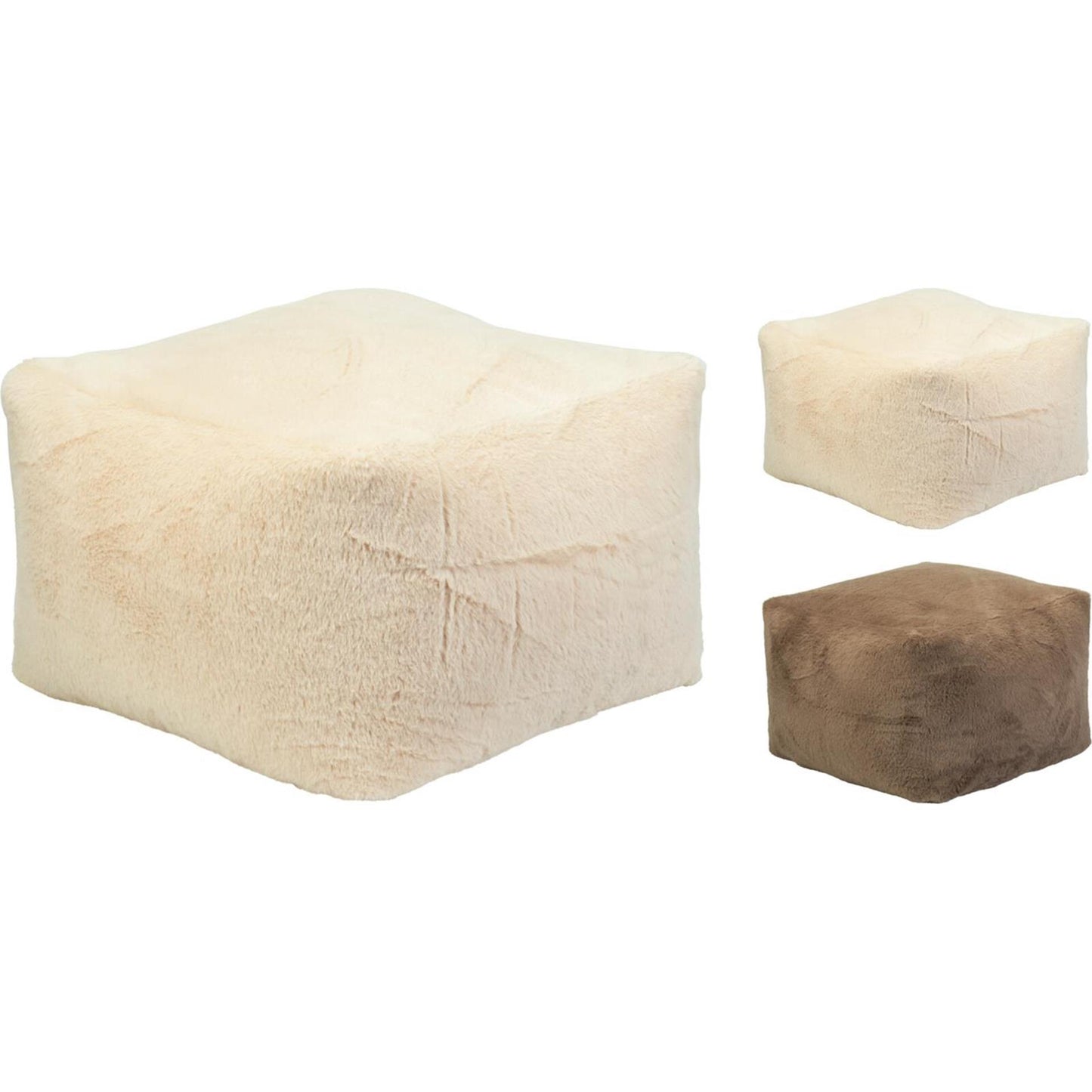 Pouf Home Styling in ecopelliccia 40x40