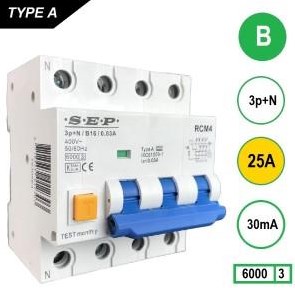Interruttore differenziale 25a b kar 30ma 4p sep - 4518135