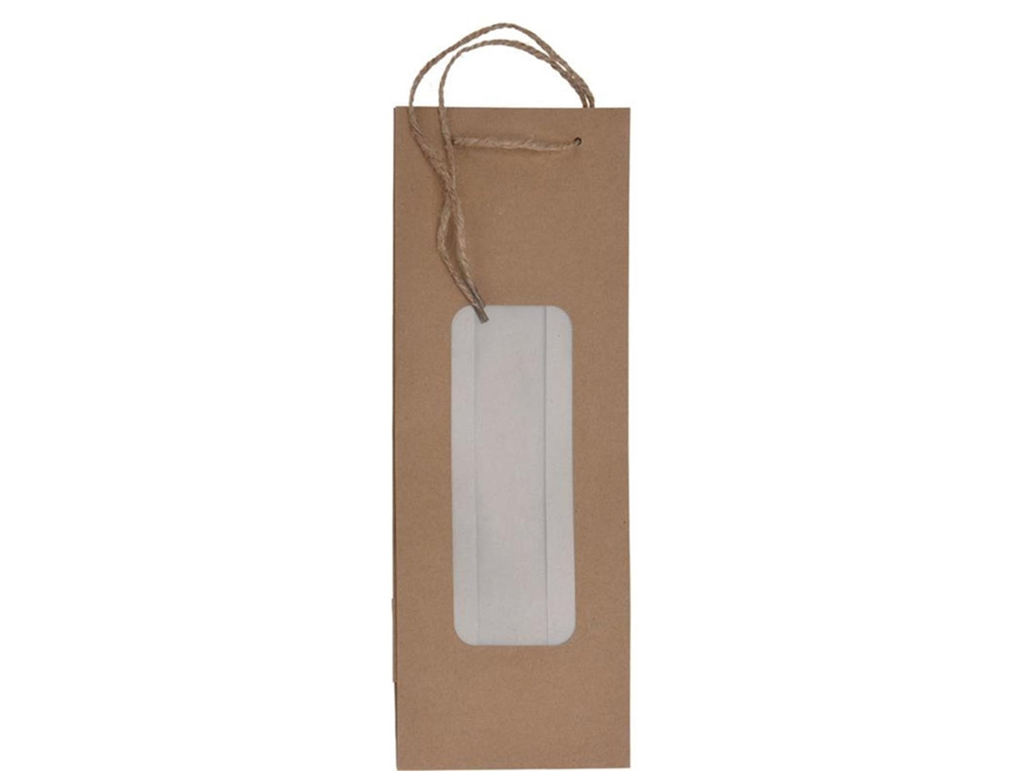 Bolsa para botellas de vino con ventana.
