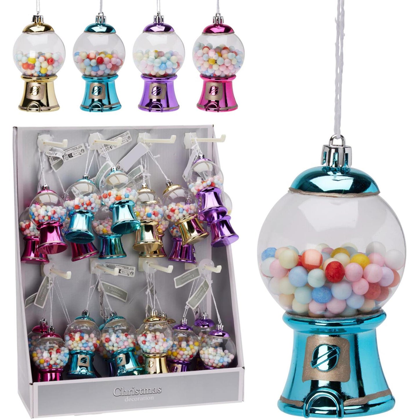 Máquina de chicles con colgante navideño para el hogar