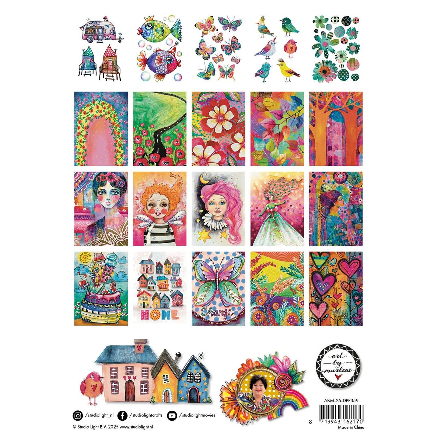 Luz de estudio • arte de marlene corta y pega libro Whymsical World