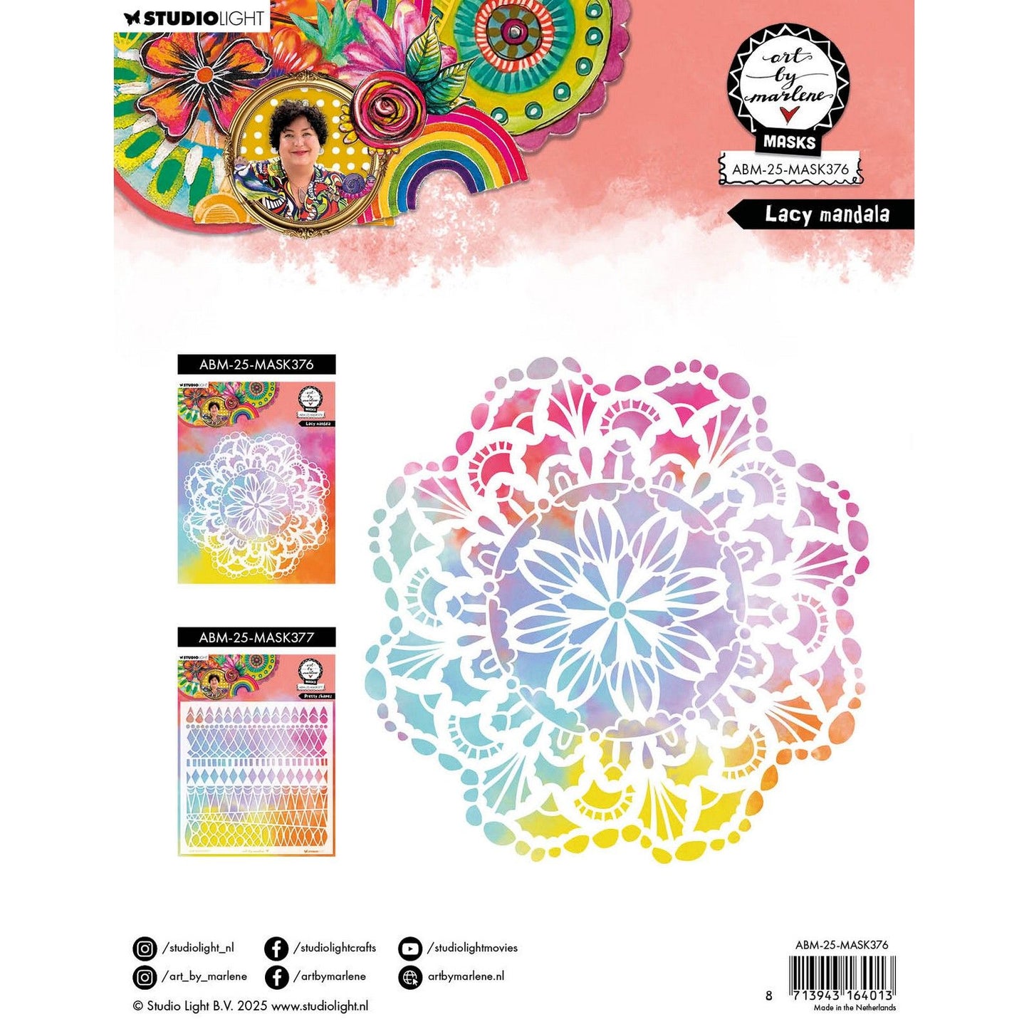 Studio luce • arte di marlene maschera pizzo mandala