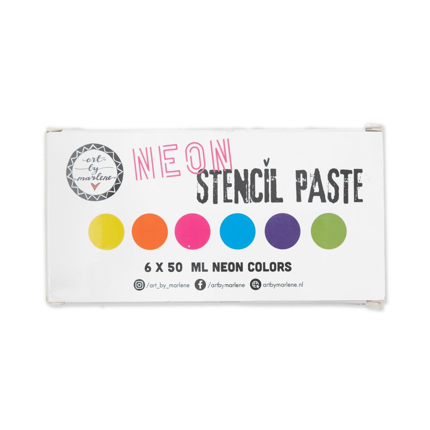 Studio luce • arte di marlene stencil pasta colori al neon