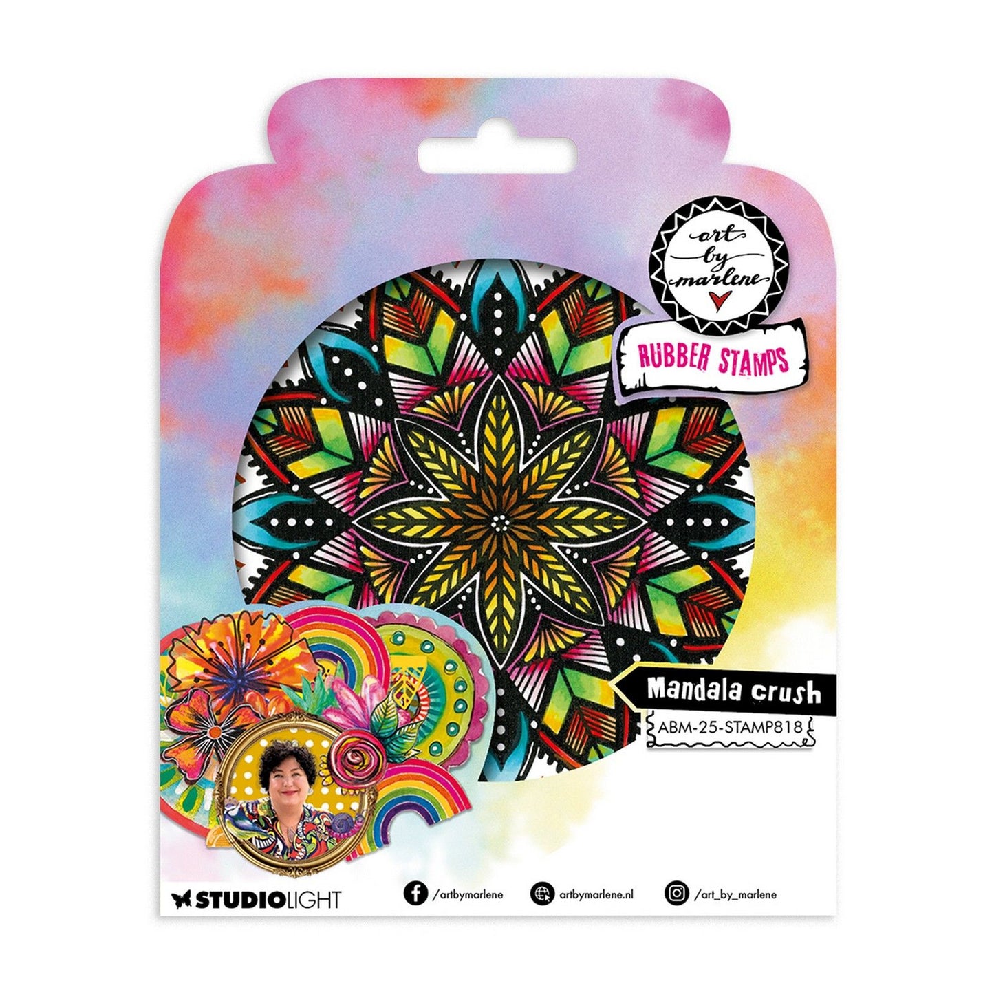 Studio luce • arte di marlene cling timbro di gomma mandala crush