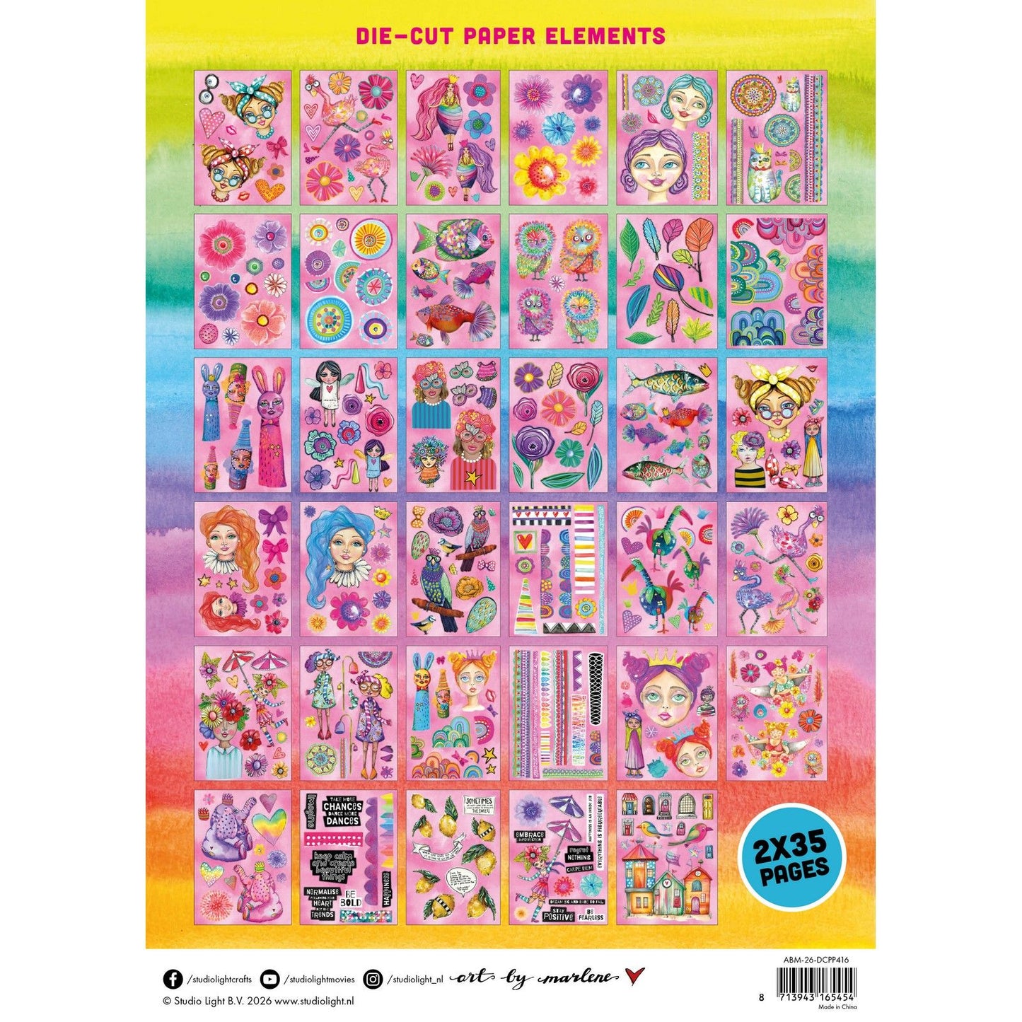 Studio light • arte di marlene blocco di carta fustellato x-tra big elements