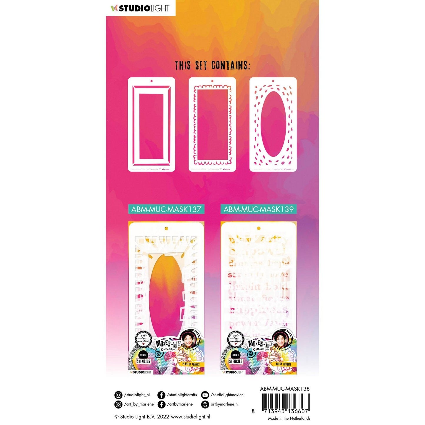 Studio light • bordi di base dello stencil per maschera da collezione mista