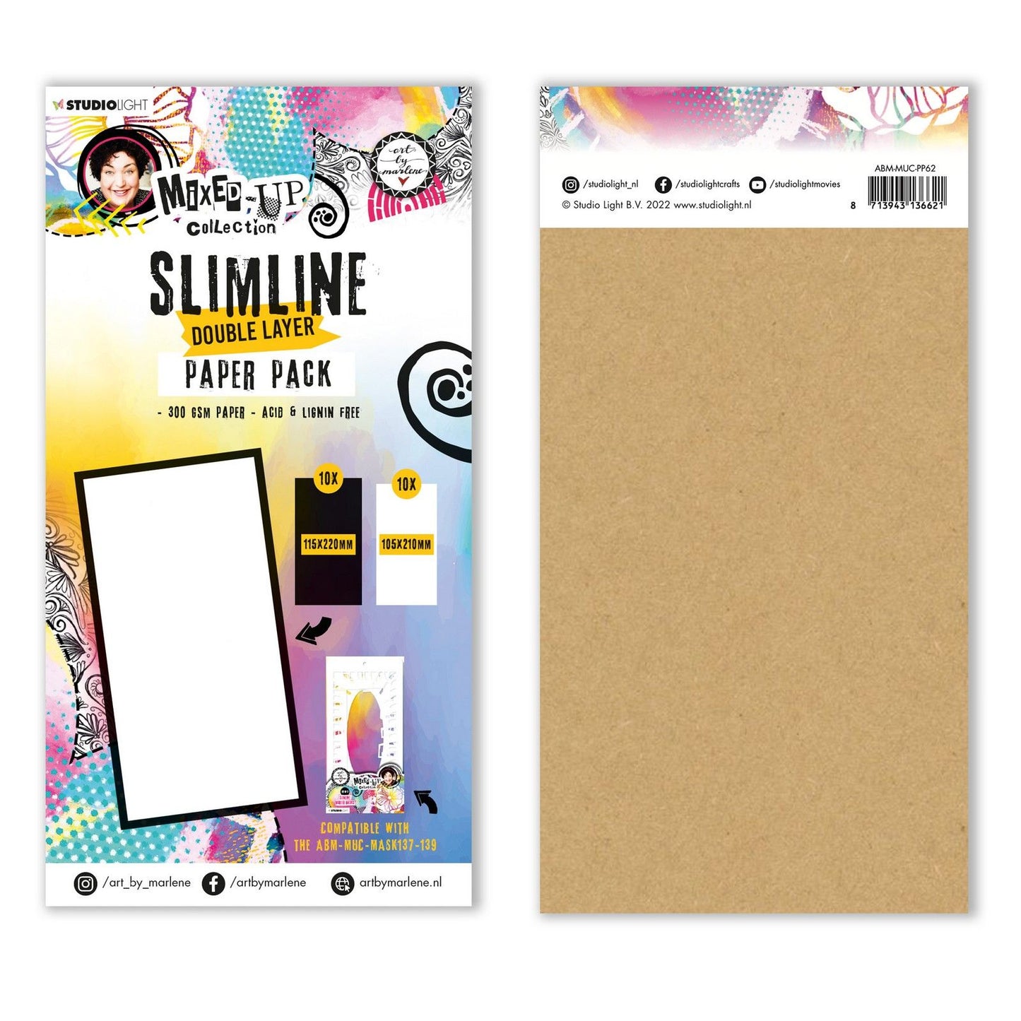 Luz de estudio • paquete de papel de colección mezclado, delgado, de doble capa
