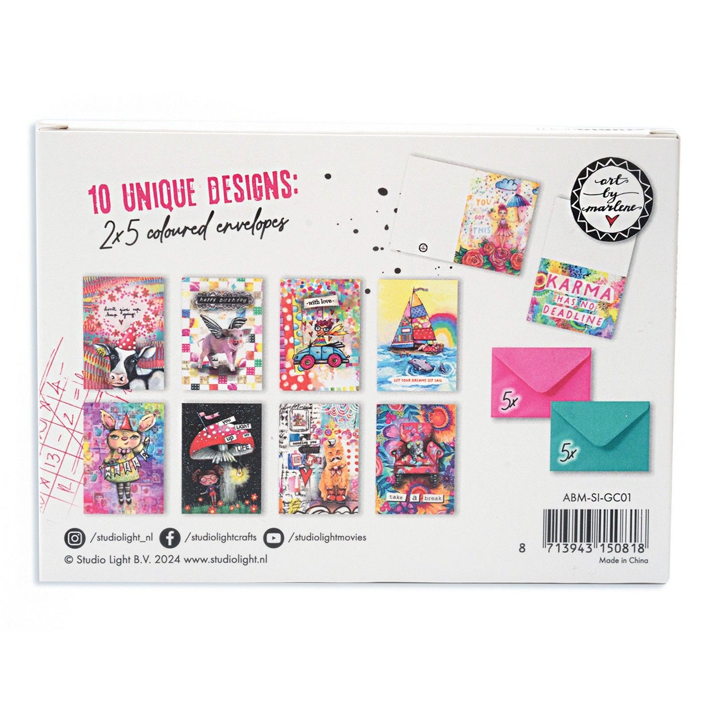 Luz de estudio • tarjetas de felicitación de colección exclusiva 10 diseños únicos