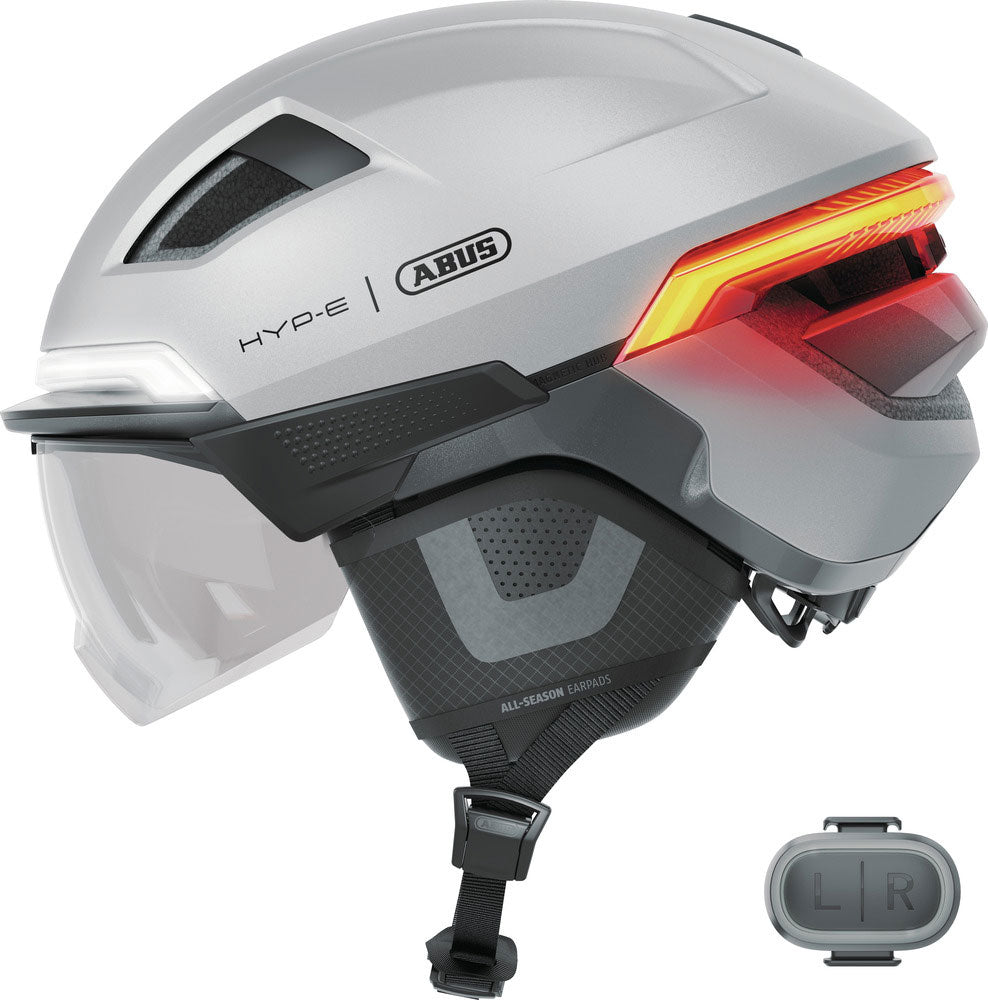 ABUS Smart Helm Hyp-e Ace Gleam Silver L 57-61cm