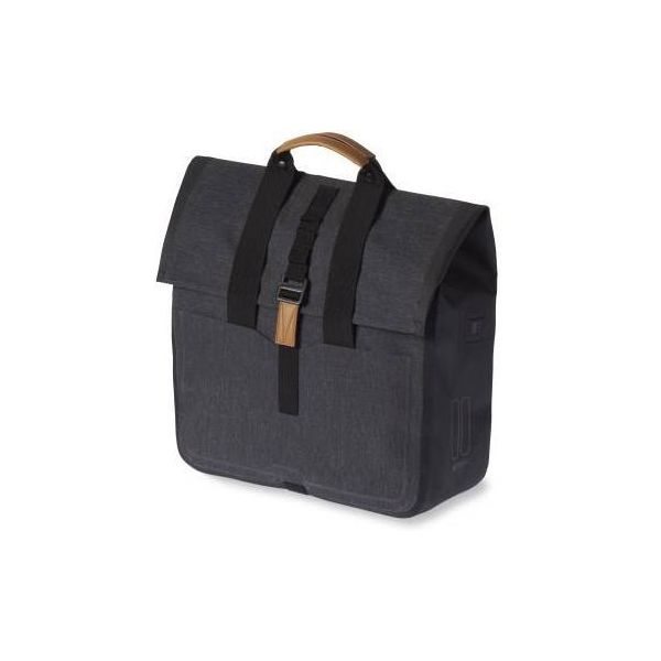 Basil Urban Dry Shopper - Borsa per biciclette impermeabile, unisex, mischia a carbone