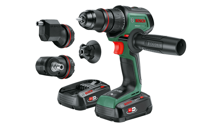 Taladro inalámbrico Bosch green advanceddrill 18v-80 quicksnap | 45 min. cargador (ya 18v-44) y 2x baterías de iones de litio de 18 v (2,5 ah)) - 06039e2004