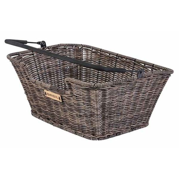 Basil Capri Rattan Look - cestino per biciclette - sul retro - marrone